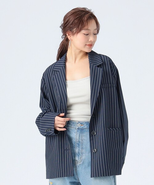 ピンストライプ リボン ジャケット（テーラードジャケット）｜BEAMS