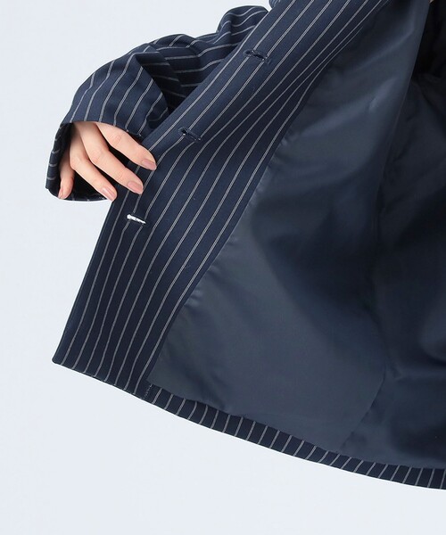 BEAMS HEART（ビームスハート）の「ピンストライプ リボン ジャケット（テーラードジャケット・レディース・グレー/ネイビー・FREE）」の20枚目の写真