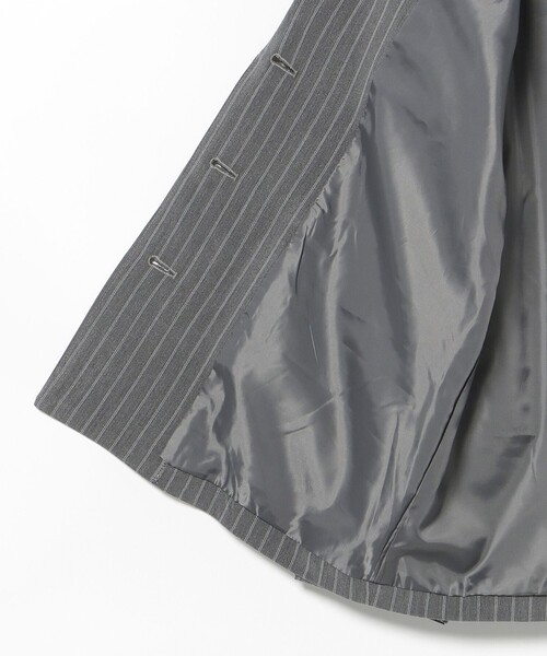 BEAMS HEART（ビームスハート）の「ピンストライプ リボン ジャケット（テーラードジャケット・レディース・グレー/ネイビー・FREE）」の5枚目の写真