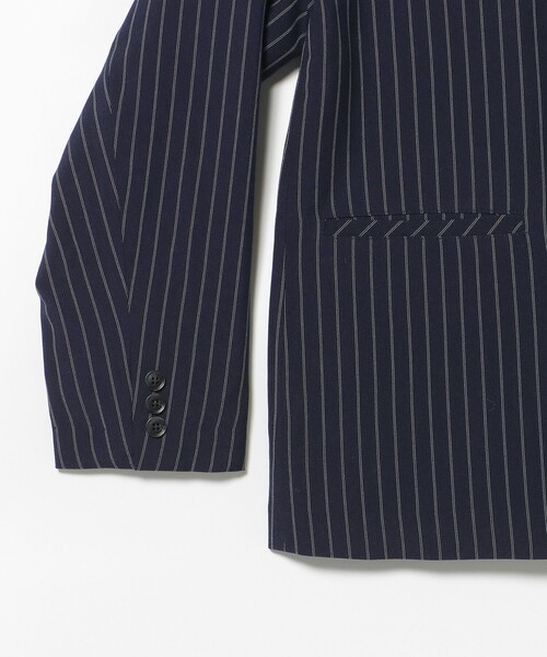 BEAMS HEART（ビームスハート）の「ピンストライプ リボン ジャケット（テーラードジャケット・レディース・グレー/ネイビー・FREE）」の10枚目の写真