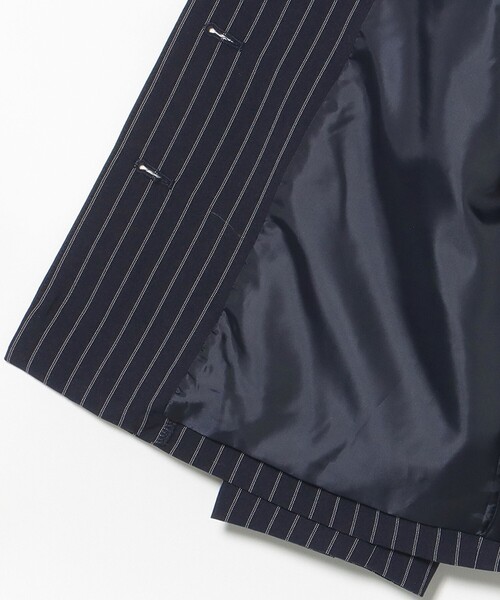 BEAMS HEART（ビームスハート）の「ピンストライプ リボン ジャケット（テーラードジャケット・レディース・グレー/ネイビー・FREE）」の11枚目の写真