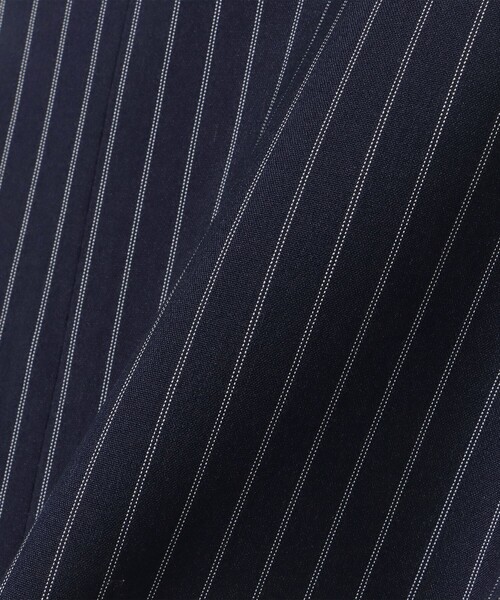 BEAMS HEART（ビームスハート）の「ピンストライプ リボン ジャケット（テーラードジャケット・レディース・グレー/ネイビー・FREE）」の14枚目の写真