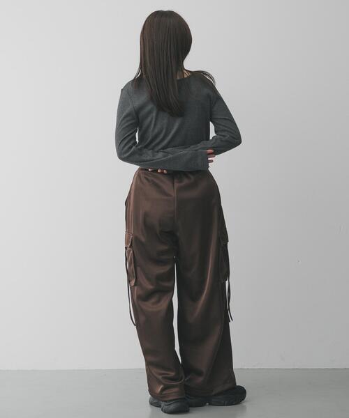 セール】サテンカーゴパンツ（カーゴパンツ）｜SENSE OF PLACE by
