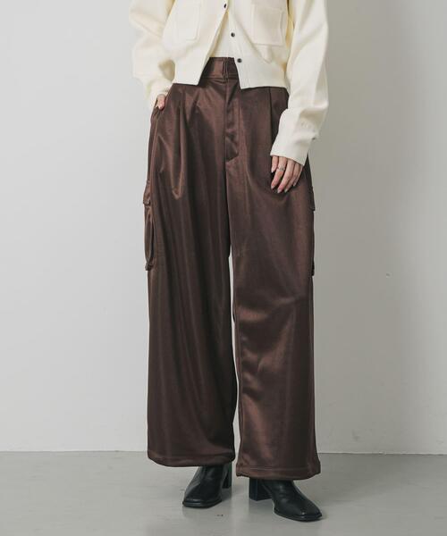 セール】サテンカーゴパンツ（カーゴパンツ）｜SENSE OF PLACE by