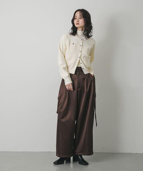 SENSE OF PLACE by URBAN RESEARCH（センスオブプレイスバイアーバンリサーチ）の「サテンカーゴパンツ（その他パンツ・レディース・チャコールグレー/ピンク/ブラウン・ONE）」の15枚目の写真