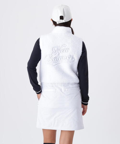 セール】【new balance golf】ボア×ロゴキルト フルジップ ワンピース