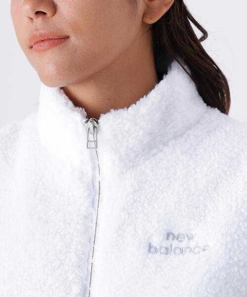 セール】【new balance golf】ボア×ロゴキルト フルジップ ワンピース