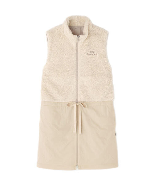 セール】【new balance golf】ボア×ロゴキルト フルジップ ワンピース