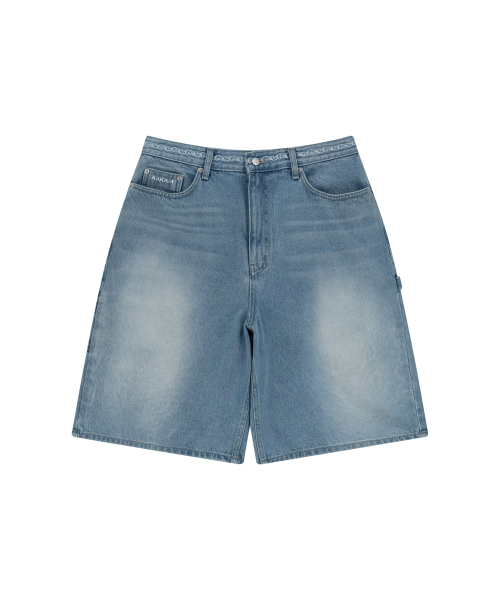 AAKAM(アーカム)の「Needlework Carpenter Bermuda Denim Pants (Blue)(その他パンツ・レディース・その他・1/2)」の2枚目の写真