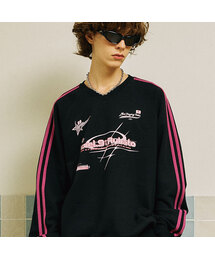 GAKKAI UNIONS（ガッカイユニオンズ）の「Rubato V-neck Sweatshirt Black（スウェット・メンズ）」