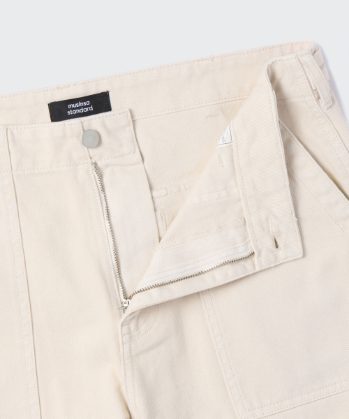 MUSINSA STANDARD（ムシンサスタンダード）の「デニムパティグパンツ[クリーム]（デニムパンツ・メンズ・その他・28/29/32/30/31/33/26/27/40/38/42/36/34）」の3枚目の写真