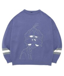 SLEEPING DOG KNIT [BABY BLUE]