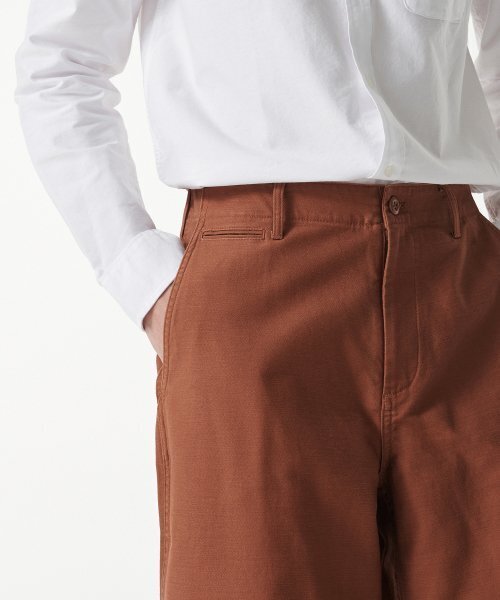 MUSINSA STANDARD（ムシンサスタンダード）の「ホワイトサテンワイドオフィサーパンツ[ブリックレッド]（その他パンツ・メンズ・その他・26/27/28/29/30/31/32/33/34/36/38/40）」の7枚目の写真