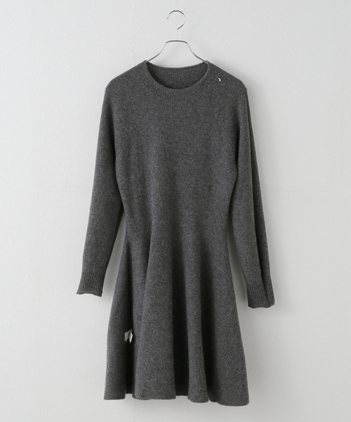 U by SPICK&SPAN(ユーバイスピックアンドスパン)の「LACOSTE/ラコステ KNIT FLARE ワンピ-ス(ワンピース・レディース・ネイビー/チャコールグレー・SMALL)」の6枚目の写真