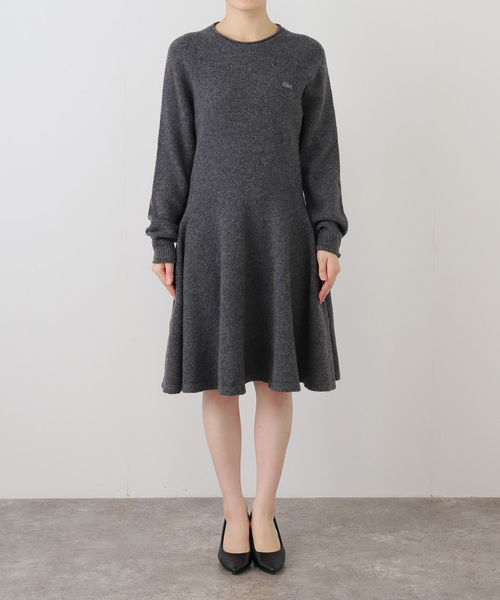 U by SPICK&SPAN(ユーバイスピックアンドスパン)の「LACOSTE/ラコステ KNIT FLARE ワンピ-ス(ワンピース・レディース・ネイビー/チャコールグレー・SMALL)」の11枚目の写真