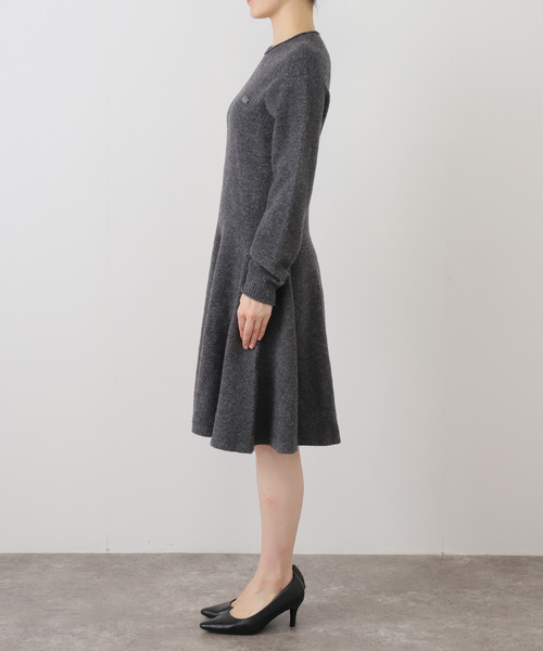U by SPICK&SPAN(ユーバイスピックアンドスパン)の「LACOSTE/ラコステ KNIT FLARE ワンピ-ス(ワンピース・レディース・ネイビー/チャコールグレー・SMALL)」の12枚目の写真