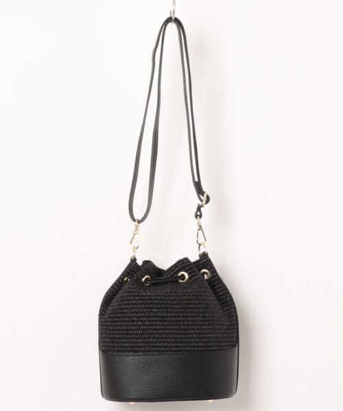 andrea cardone（アンドレアカルドネ）の「【andrea cardone】ラフィアレザーBAG（ショルダーバッグ・レディース・ブラック/ブラウン・FREE）」の3枚目の写真