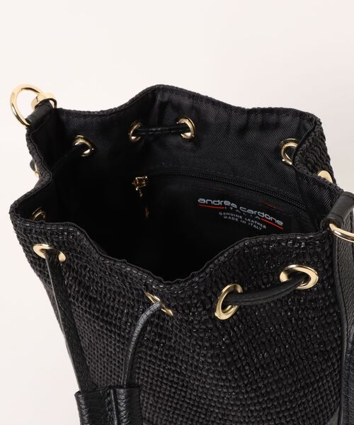 andrea cardone（アンドレアカルドネ）の「【andrea cardone】ラフィアレザーBAG（ショルダーバッグ・レディース・ブラック/ブラウン・FREE）」の5枚目の写真