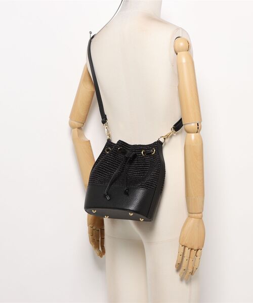 andrea cardone（アンドレアカルドネ）の「【andrea cardone】ラフィアレザーBAG（ショルダーバッグ・レディース・ブラック/ブラウン・FREE）」の7枚目の写真