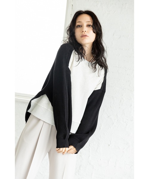 OSMOSIS（オズモーシス）の「2WAYニットプルオーバー（ニット/セーター・レディース・チャコール/ブラック/ブルー・ONE SIZE）」の10枚目の写真