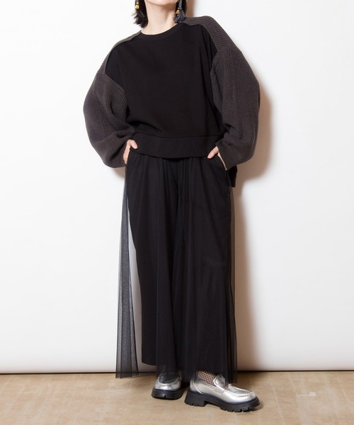 OSMOSIS（オズモーシス）の「2WAYニットプルオーバー（ニット/セーター・レディース・チャコール/ブラック/ブルー・ONE SIZE）」の17枚目の写真