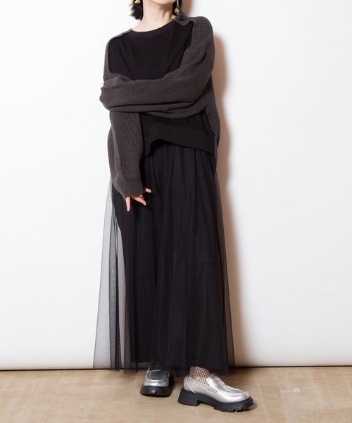 OSMOSIS（オズモーシス）の「2WAYニットプルオーバー（ニット/セーター・レディース・チャコール/ブラック/ブルー・ONE SIZE）」の18枚目の写真