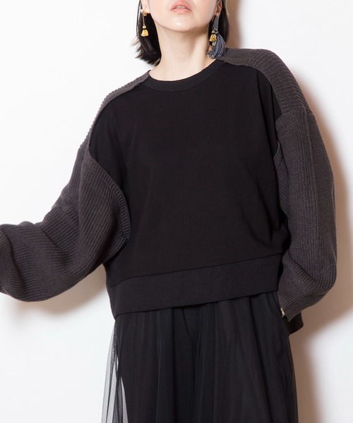 OSMOSIS（オズモーシス）の「2WAYニットプルオーバー（ニット/セーター・レディース・チャコール/ブラック/ブルー・ONE SIZE）」の19枚目の写真