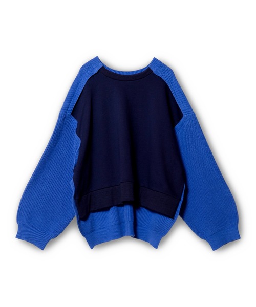 OSMOSIS（オズモーシス）の「2WAYニットプルオーバー（ニット/セーター・レディース・チャコール/ブラック/ブルー・ONE SIZE）」の4枚目の写真