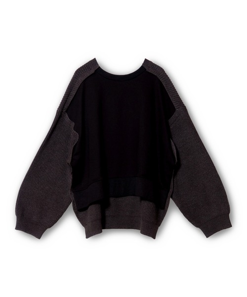 OSMOSIS（オズモーシス）の「2WAYニットプルオーバー（ニット/セーター・レディース・チャコール/ブラック/ブルー・ONE SIZE）」の5枚目の写真