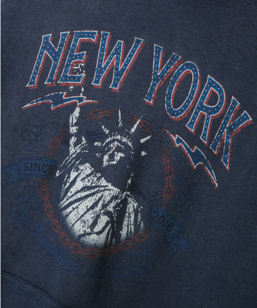 DIMITRI BLACK(ディミトリブラック)の「NYCフードTシャツ_ピグメントネイビー&クリーム(パーカー・レディース・その他・MEDIUM/LARGE/X-LARGE)」の7枚目の写真