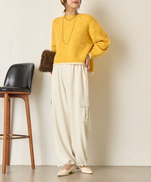 Jena espace merveilleux（ジェナ　エスパスメルヴェイユ）の「パラシュートカーゴパンツ（その他パンツ・レディース・チャコールグレー/アイボリー/ベージュ・FREE）」の4枚目の写真