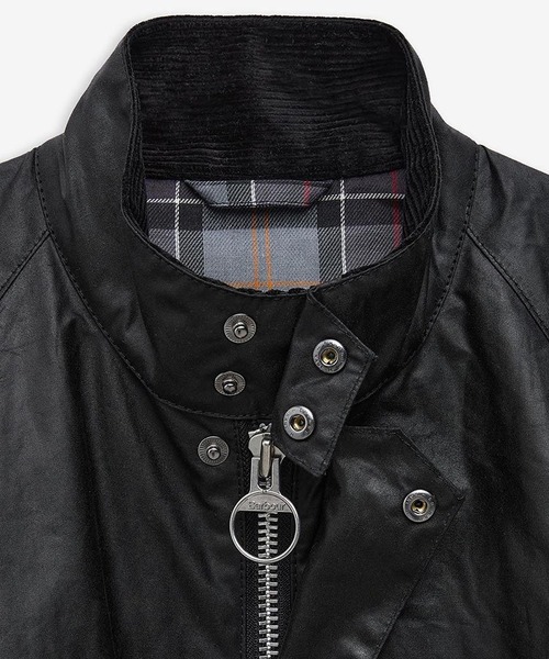 Barbour(バブアー)の「Barbour/バブア― blouson transport wax jacket スタンドカラー ワックスジャケット(ブルゾン・メンズ・セージグリーン/ブラック・40/38/36)」の7枚目の写真