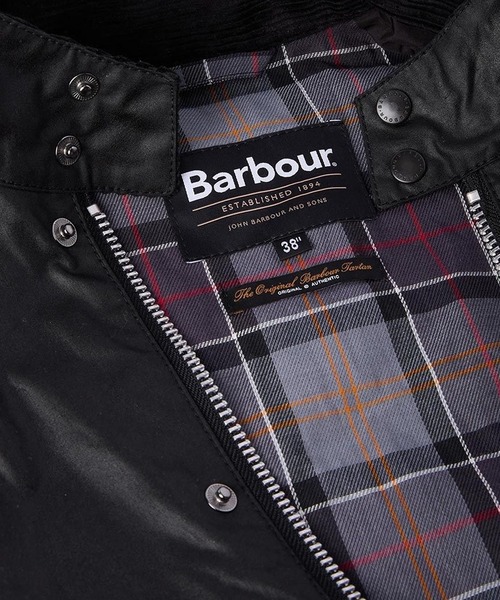 Barbour(バブアー)の「Barbour/バブア― blouson transport wax jacket スタンドカラー ワックスジャケット(ブルゾン・メンズ・セージグリーン/ブラック・40/38/36)」の12枚目の写真