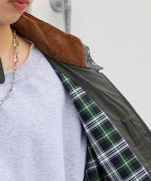 Barbour(バブアー)の「Barbour/バブア― blouson transport wax jacket スタンドカラー ワックスジャケット(ブルゾン・メンズ・セージグリーン/ブラック・40/38/36)」の20枚目の写真