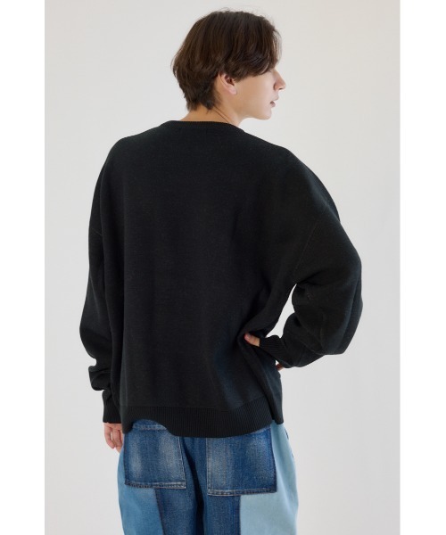 RODEO CROWNS WIDE BOWL（ロデオクラウンズワイドボウル）の「レタリングフラワーパイルニット（ニット/セーター・メンズ・オフホワイト/オレンジ/ブラック・MEDIUM/LARGE）」の17枚目の写真