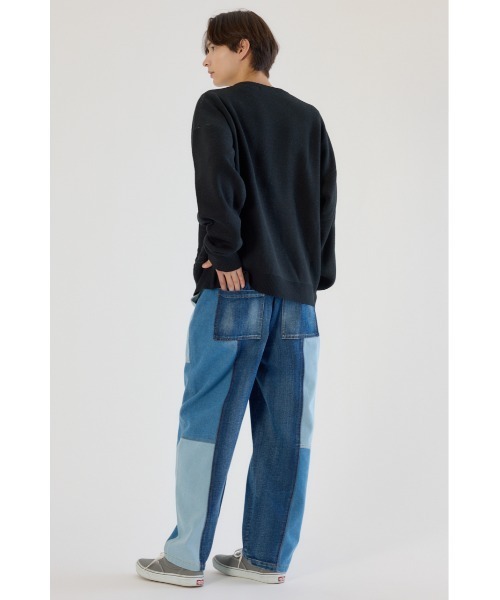 RODEO CROWNS WIDE BOWL（ロデオクラウンズワイドボウル）の「レタリングフラワーパイルニット（ニット/セーター・メンズ・オフホワイト/オレンジ/ブラック・MEDIUM/LARGE）」の19枚目の写真