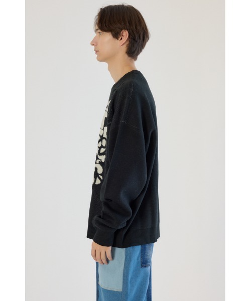 RODEO CROWNS WIDE BOWL（ロデオクラウンズワイドボウル）の「レタリングフラワーパイルニット（ニット/セーター・メンズ・オフホワイト/オレンジ/ブラック・MEDIUM/LARGE）」の21枚目の写真