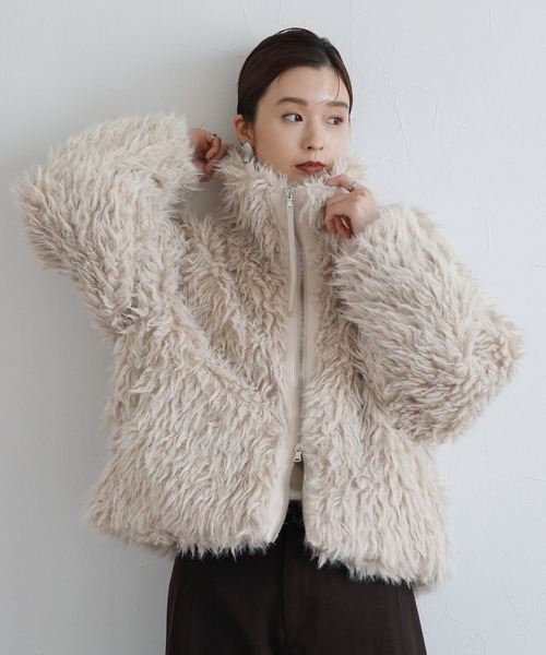 セール】ダブルジップミックスシープファーブルゾン（ブルゾン