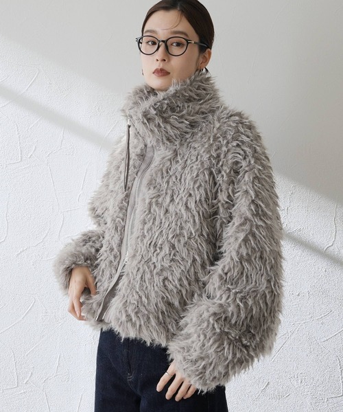 セール】ダブルジップミックスシープファーブルゾン（ブルゾン