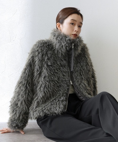 セール】ダブルジップミックスシープファーブルゾン（ブルゾン