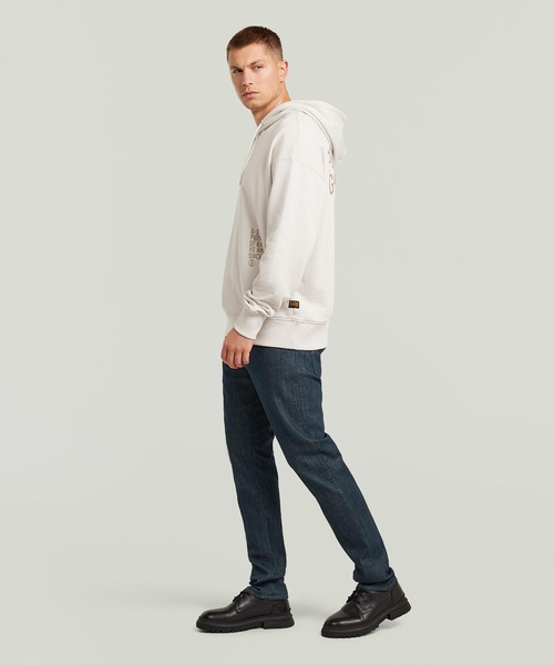 G-STAR(ジースター)の「Back Graphic Hoodie Sweater/ミリタリーディテールバックグラフィックスウェットパーカー(パーカー・メンズ・ブラウン/オフホワイト・X-SMALL/SMALL/MEDIUM/LARGE/X-LARGE)」の6枚目の写真