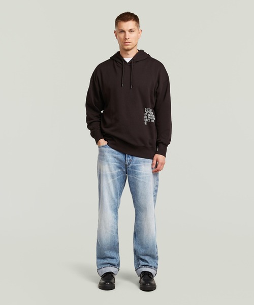 G-STAR(ジースター)の「Back Graphic Hoodie Sweater/ミリタリーディテールバックグラフィックスウェットパーカー(パーカー・メンズ・ブラウン/オフホワイト・X-SMALL/SMALL/MEDIUM/LARGE/X-LARGE)」の11枚目の写真