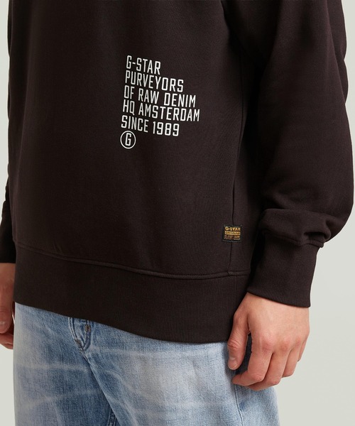 G-STAR(ジースター)の「Back Graphic Hoodie Sweater/ミリタリーディテールバックグラフィックスウェットパーカー(パーカー・メンズ・ブラウン/オフホワイト・X-SMALL/SMALL/MEDIUM/LARGE/X-LARGE)」の10枚目の写真