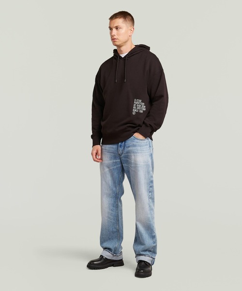 G-STAR(ジースター)の「Back Graphic Hoodie Sweater/ミリタリーディテールバックグラフィックスウェットパーカー(パーカー・メンズ・ブラウン/オフホワイト・X-SMALL/SMALL/MEDIUM/LARGE/X-LARGE)」の12枚目の写真