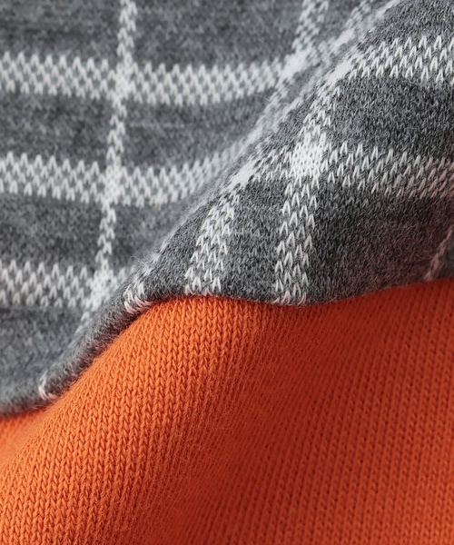 kladskap(クレードスコープ)の「車刺しゅうチェック切替トレーナー(スウェット・キッズ・オレンジ/ブラック・80cm/90cm/100cm/110cm/120cm/130cm)」の10枚目の写真