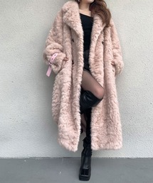 ピンク セゾンドパピヨン♡テディベアコート　S SAISON DE PAPILLONセゾンドパピヨン/モコモコきれいめロングボア