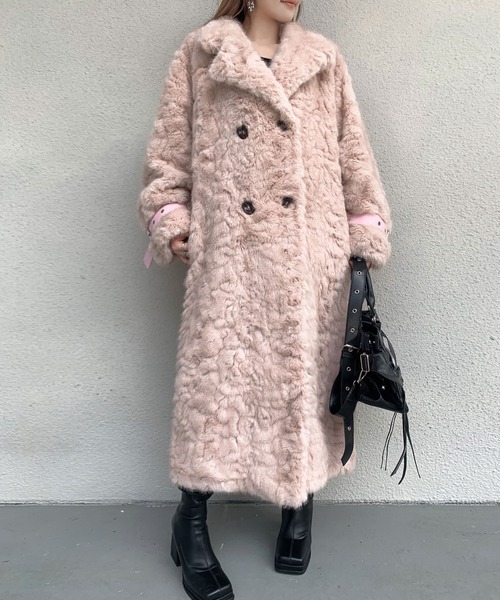 フェイクファーロングコート（チェスターコート）｜VEILA（ヴェイラ