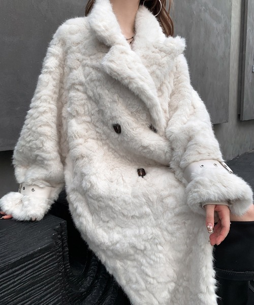 フェイクファーロングコート（チェスターコート）｜VEILA（ヴェイラ