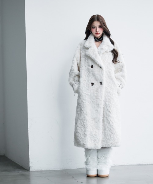 フェイクファーロングコート（チェスターコート）｜VEILA（ヴェイラ