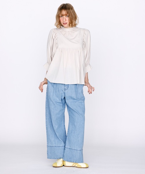 Kelen（ケレン）の「「KELEN / ケレン」裾ダメージドット切り替えデニムパンツ（デニムパンツ・レディース・ライトブルー/ネイビー・S/M）」の11枚目の写真